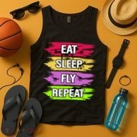 Eat Sleep Fly Repeat Tank Top thumb 4