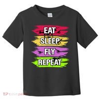 Eat Sleep Fly Repeat Toddler T-Shirt thumb 0