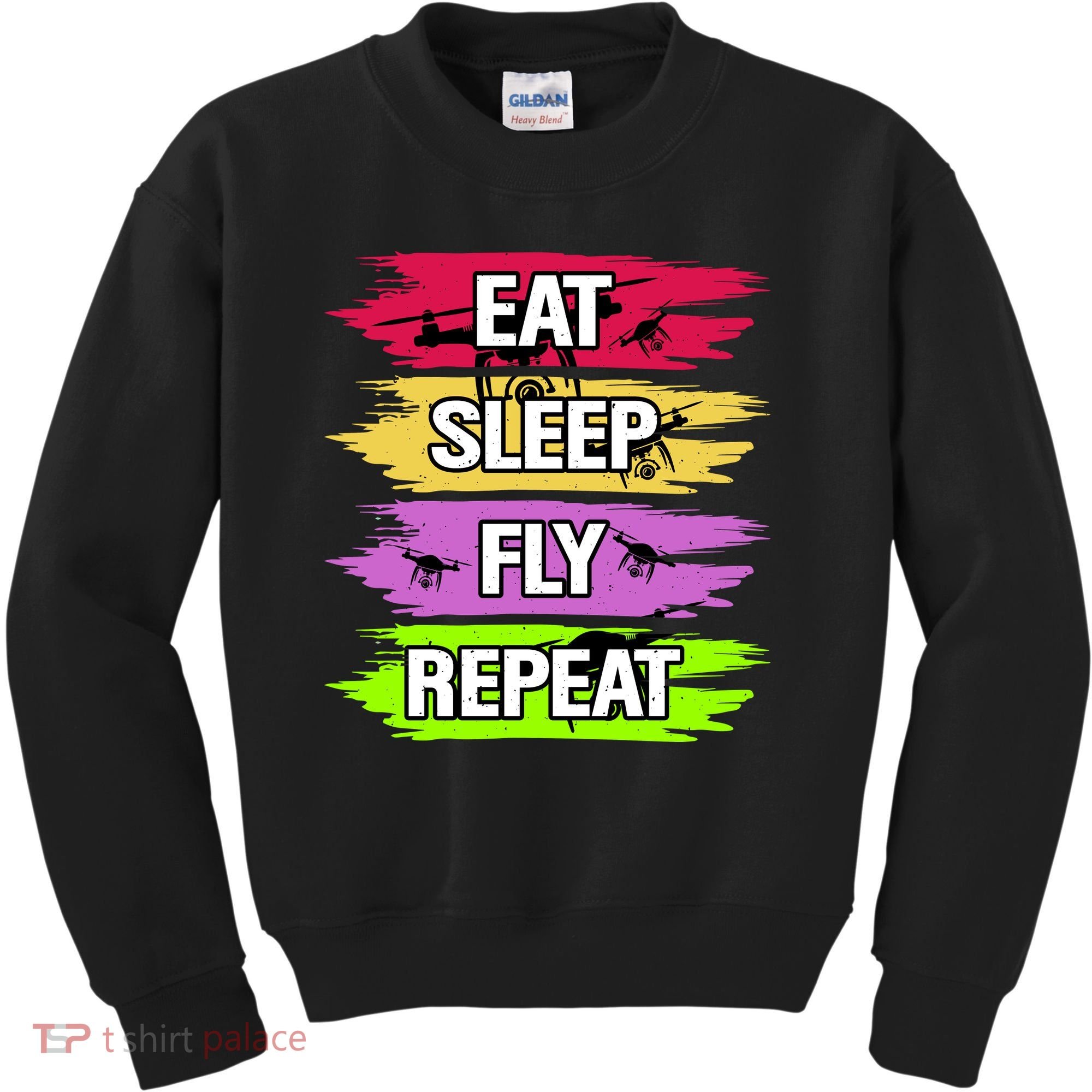 Eat Sleep Fly Repeat Kids Sweatshirt