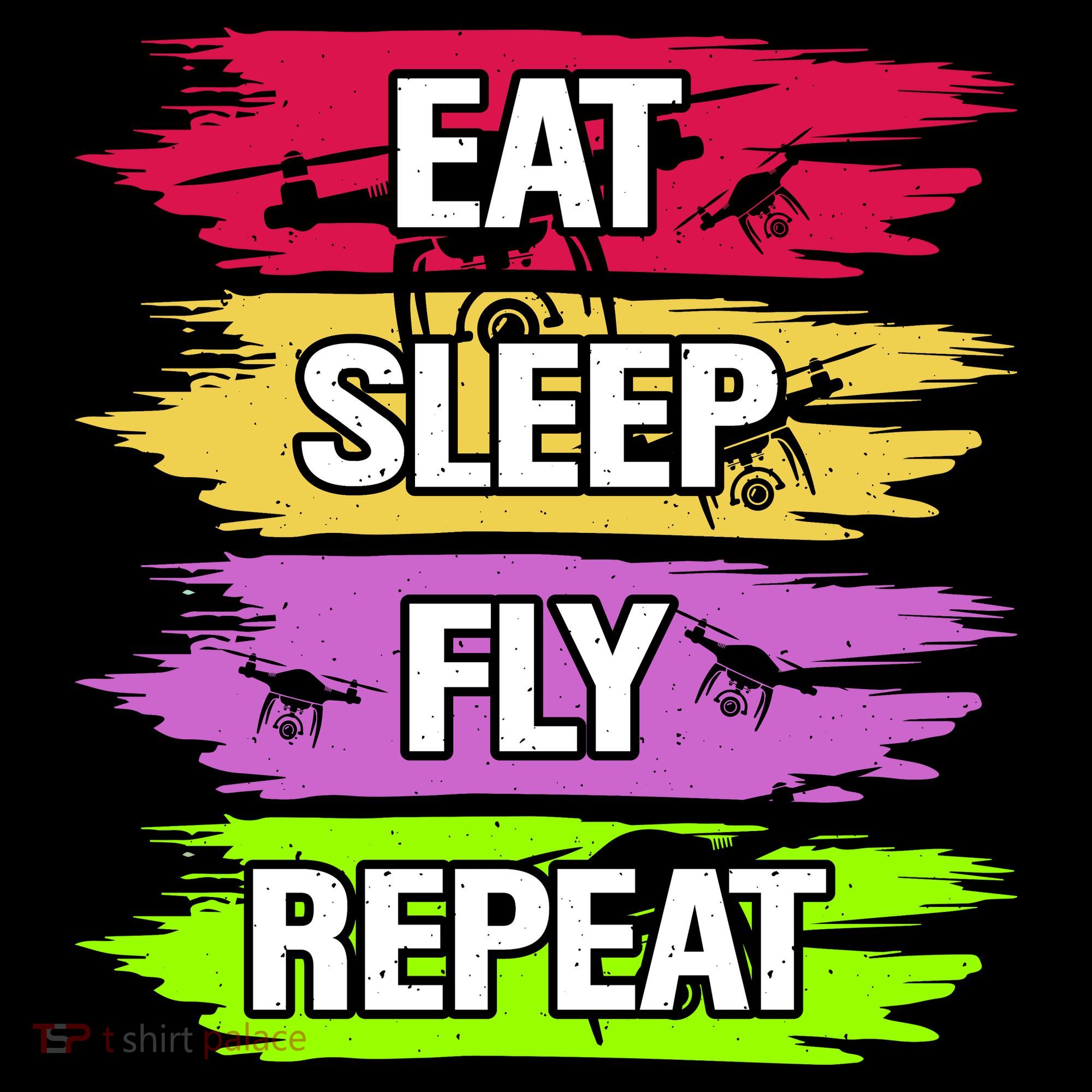 Eat Sleep Fly Repeat Kids Long Sleeve Shirt