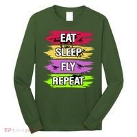 Eat Sleep Fly Repeat Long Sleeve Shirt thumb 0