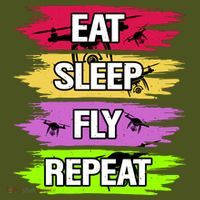 Eat Sleep Fly Repeat Long Sleeve Shirt thumb 2