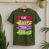 Eat Sleep Fly Repeat T-Shirt thumb 2