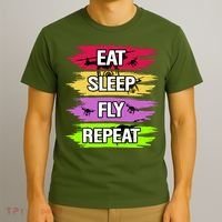 Eat Sleep Fly Repeat T-Shirt thumb 3