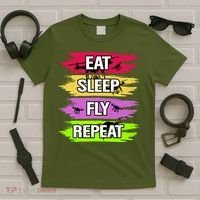 Eat Sleep Fly Repeat T-Shirt thumb 5