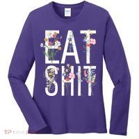 Eat Shit Flowers Floral Women's Long Sleeve Shirt thumb 0