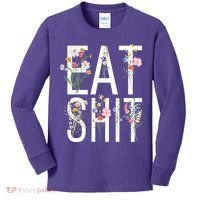 Eat Shit Flowers Floral Kids Long Sleeve Shirt thumb 0