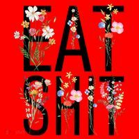 Eat Shit Flowers Floral Santa Hat thumb 1