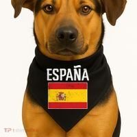 Espana Spain Flag Spanish Soccer USA-Made Doggie Bandana thumb 1