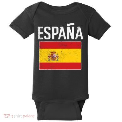 Espana Spain Flag Spanish Soccer Baby Bodysuit