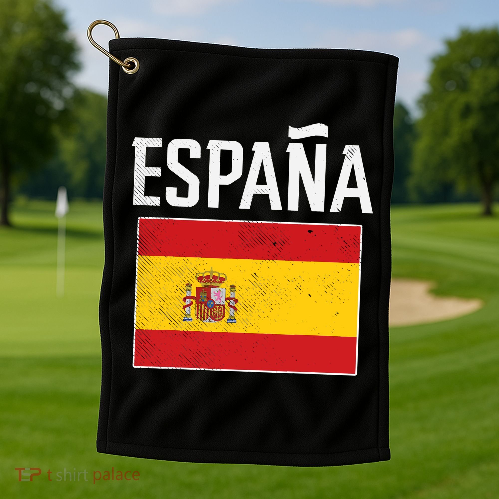 Espana Spain Flag Spanish Soccer Golf Towel