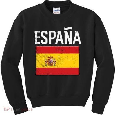 Espana Spain Flag Spanish Soccer Kids Sweatshirt