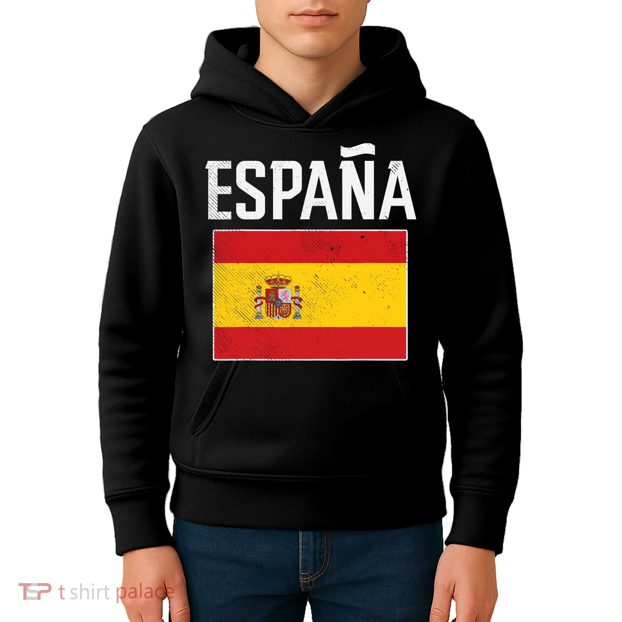 Espana Spain Flag Spanish Soccer Kids Hoodie