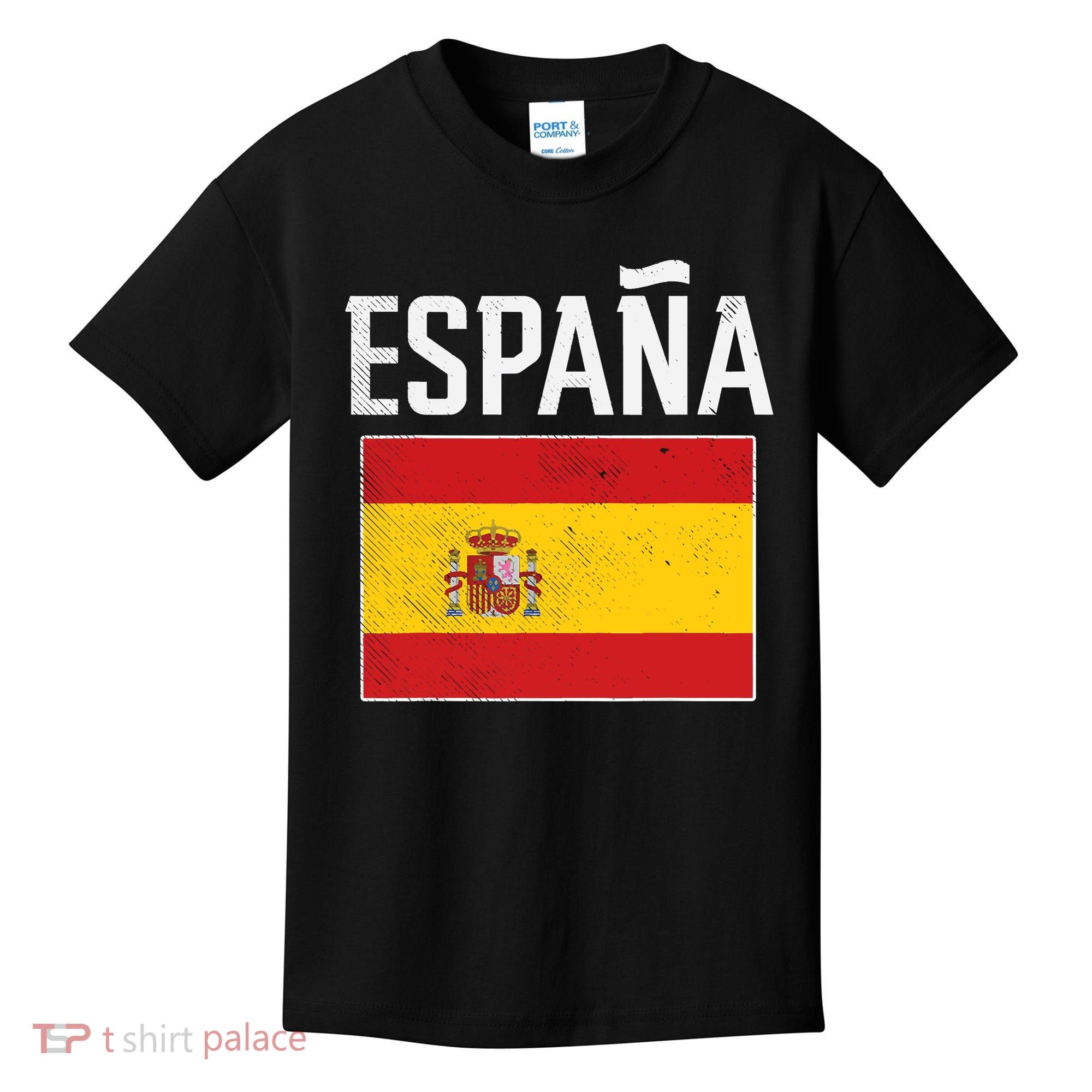 Espana Spain Flag Spanish Soccer Kids T-Shirt