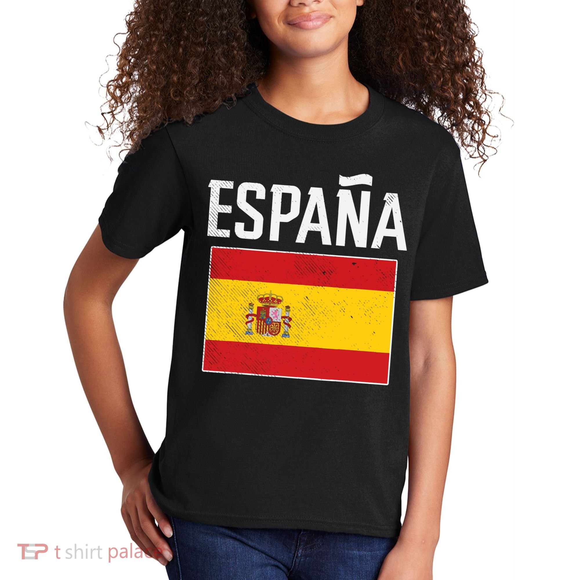 Espana Spain Flag Spanish Soccer Kids T-Shirt