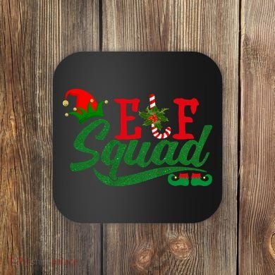 Elf Squad Festive Cute Christmas Coaster