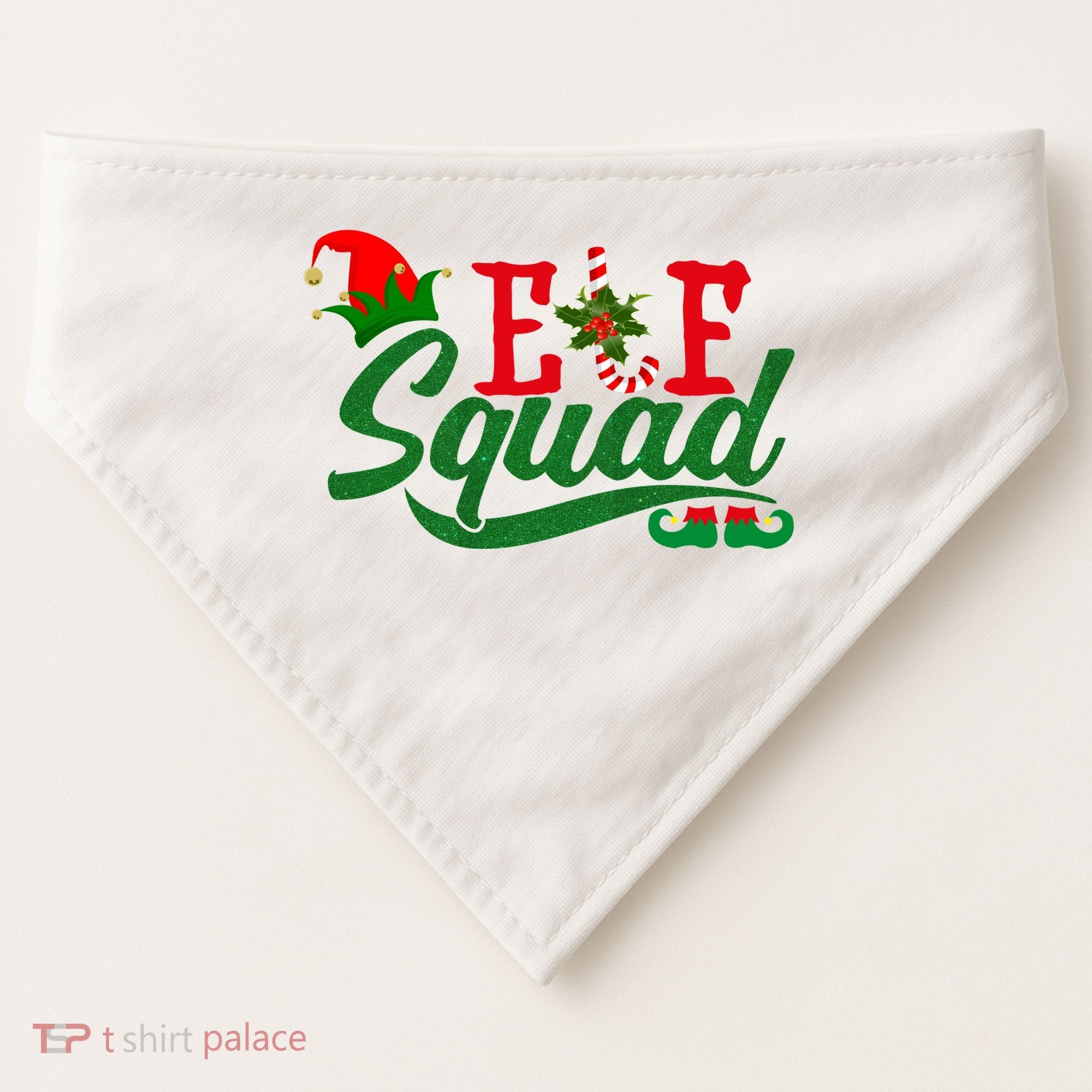 Elf Squad Festive Cute Christmas USA-Made Doggie Bandana