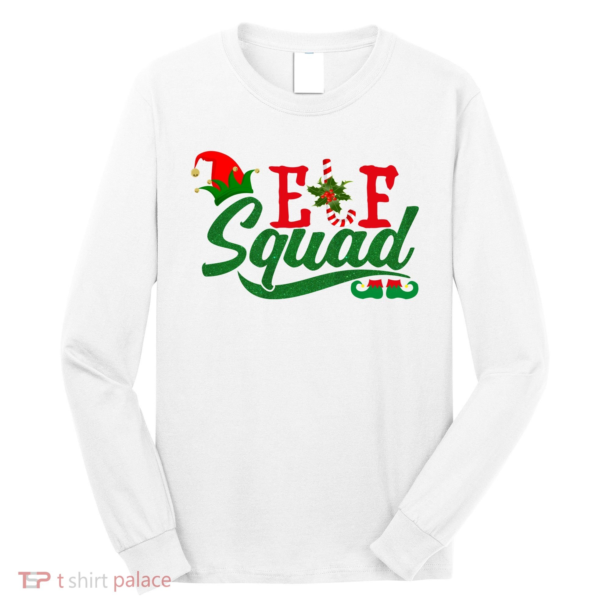 Elf Squad Festive Cute Christmas Long Sleeve Shirt
