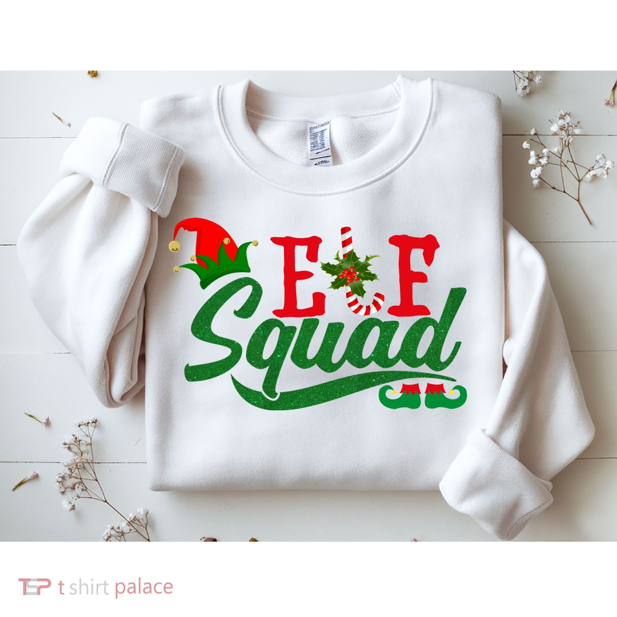 Elf Squad Festive Cute Christmas Sweatshirt
