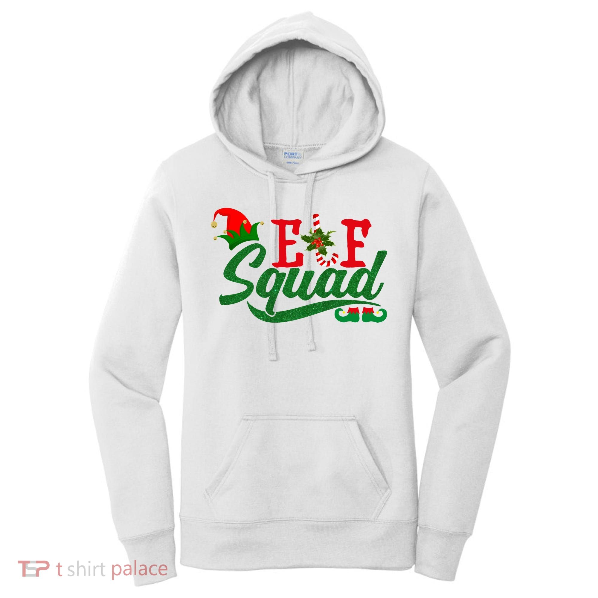 Elf Squad Festive Cute Christmas Women's Hoodie