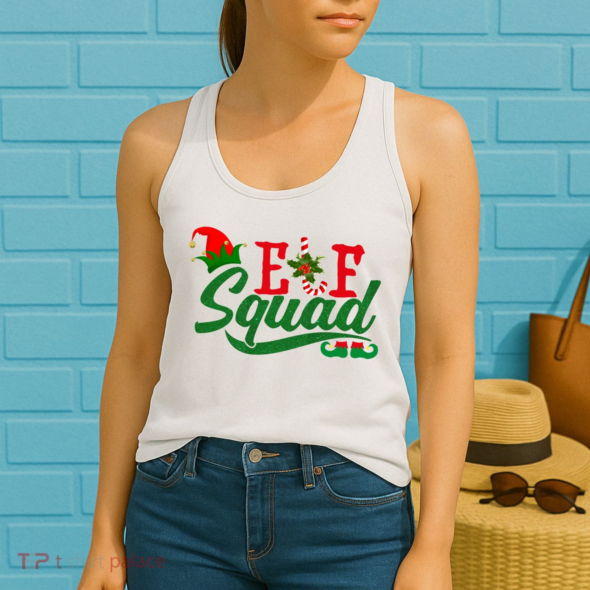 Elf Squad Festive Cute Christmas Women's Tank Top
