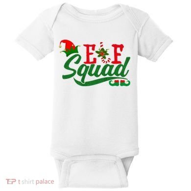 Elf Squad Festive Cute Christmas Baby Bodysuit