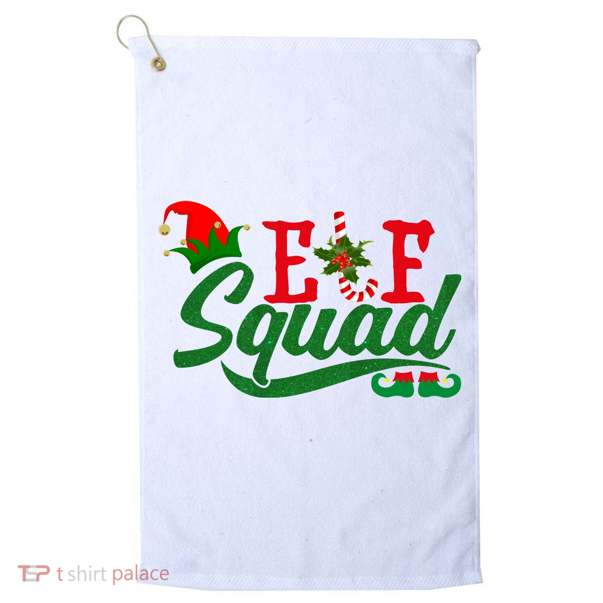Elf Squad Festive Cute Christmas Golf Towel