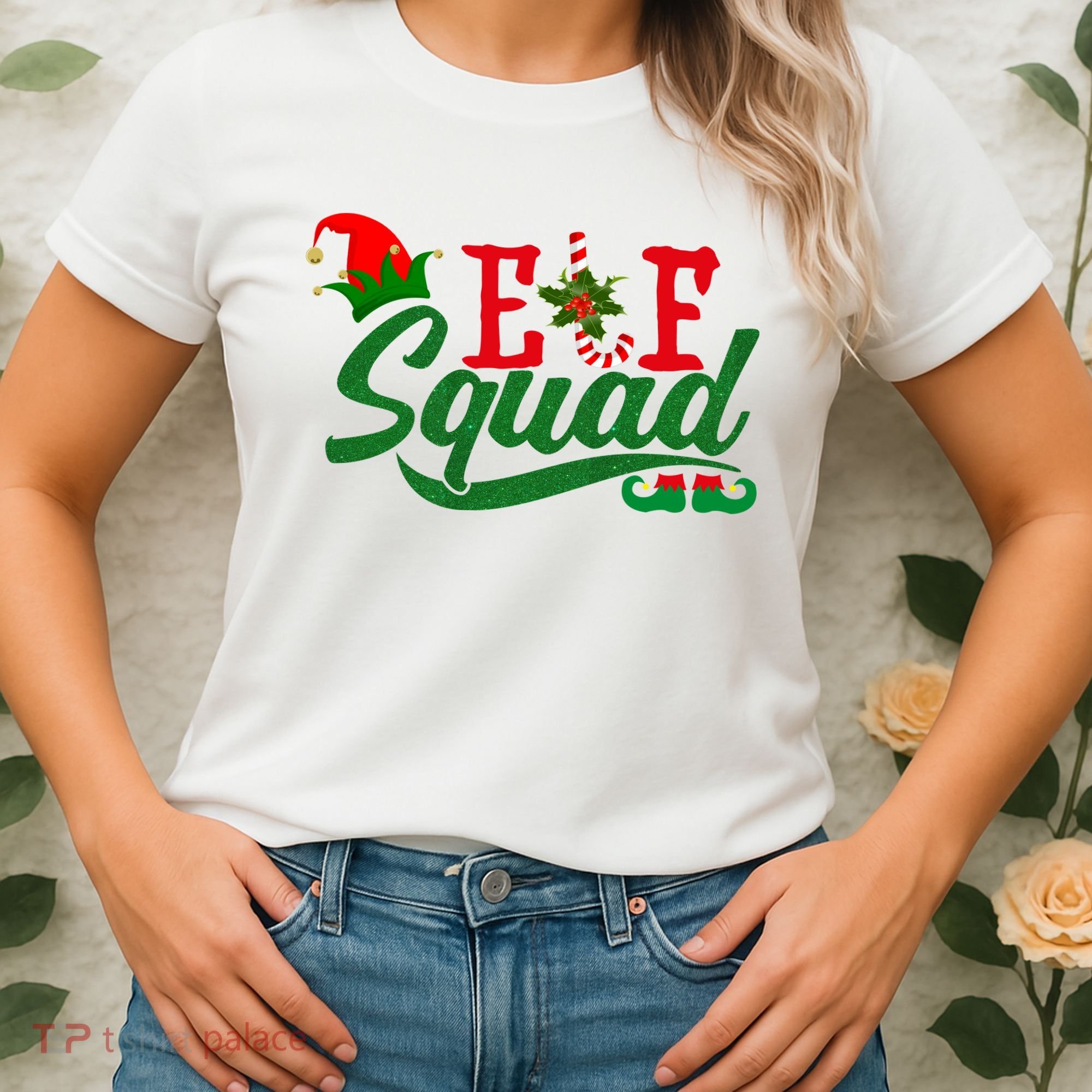 Elf Squad Festive Cute Christmas Women's T-Shirt
