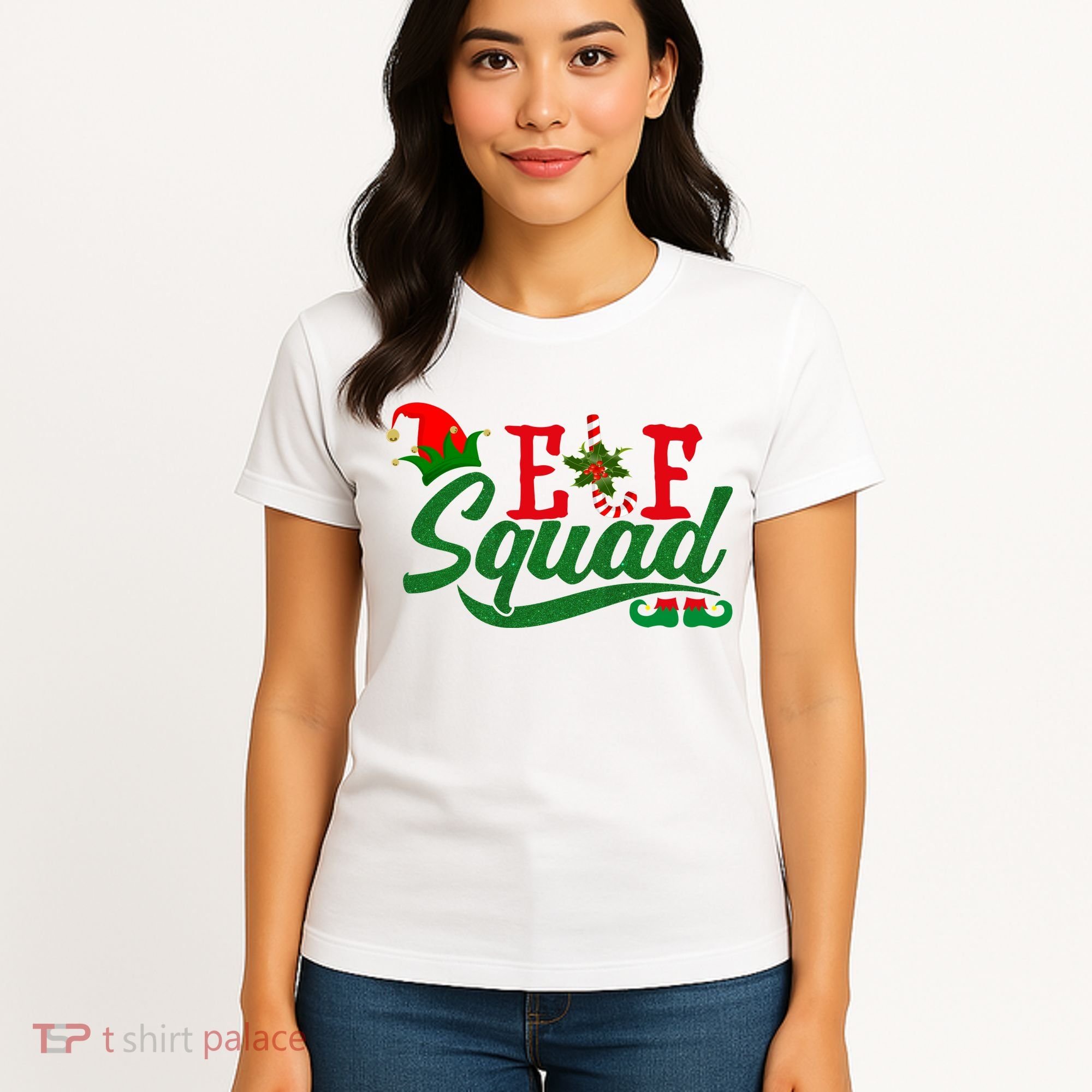 Elf Squad Festive Cute Christmas Women's T-Shirt
