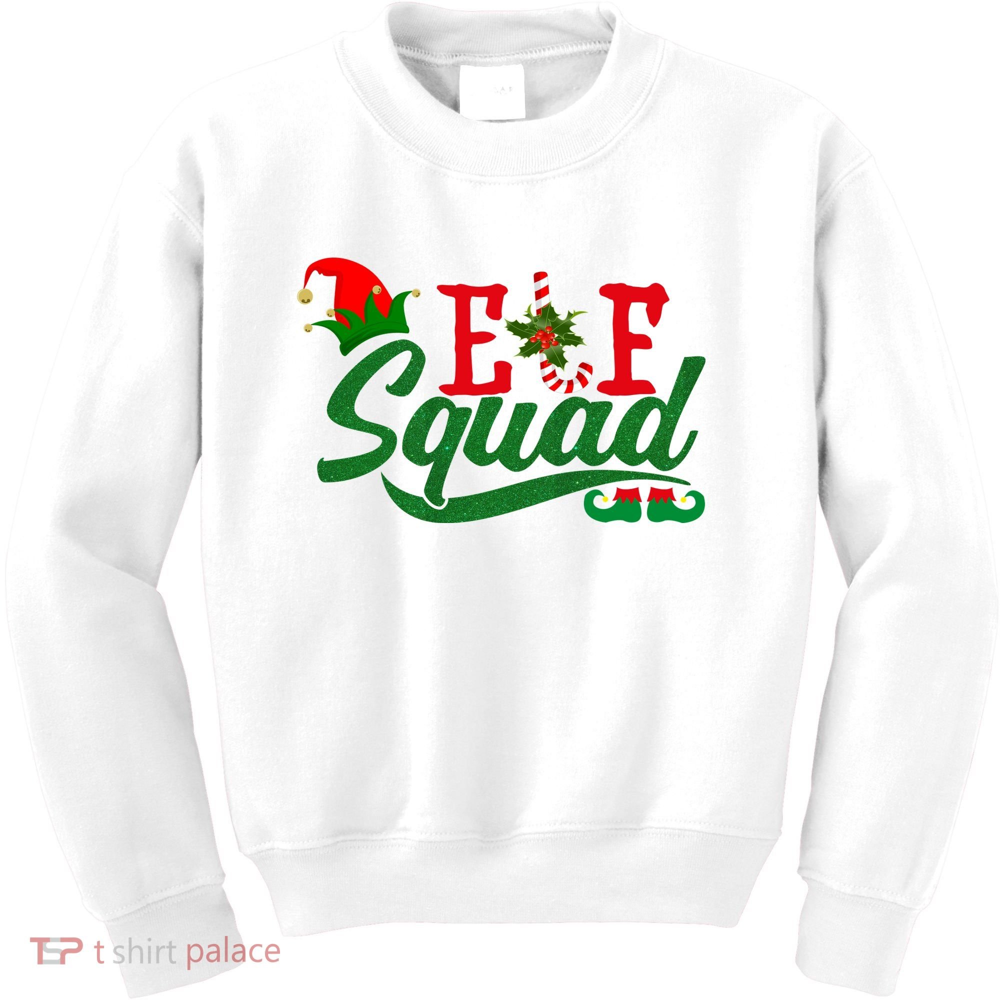 Elf Squad Festive Cute Christmas Kids Sweatshirt