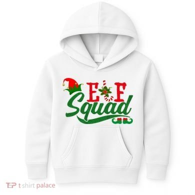 Elf Squad Festive Cute Christmas Kids Hoodie