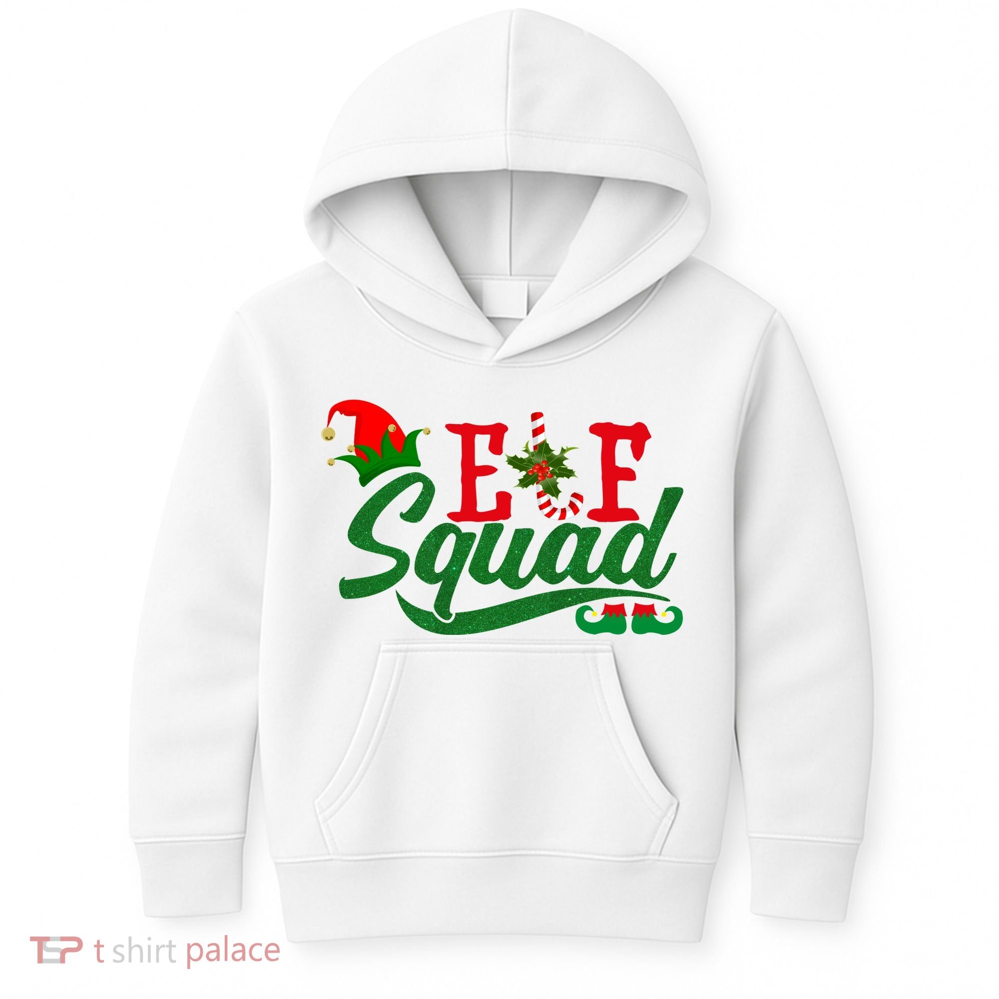 Elf Squad Festive Cute Christmas Kids Hoodie