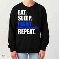 Eat Sleep Fight Diabetes Awareness Repeat Women's Sweatshirt thumb 0