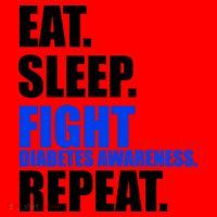 Eat Sleep Fight Diabetes Awareness Repeat Santa Hat thumb 1