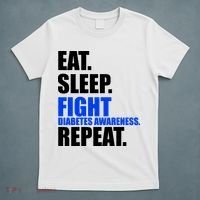 Eat Sleep Fight Diabetes Awareness Repeat T-Shirt thumb 5