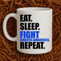 Eat Sleep Fight Diabetes Awareness Repeat Coffee Mug thumb 2