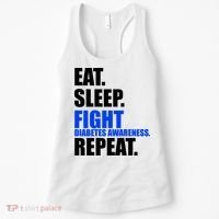 Eat Sleep Fight Diabetes Awareness Repeat Women's Tank Top thumb 0