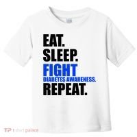 Eat Sleep Fight Diabetes Awareness Repeat Toddler T-Shirt thumb 0