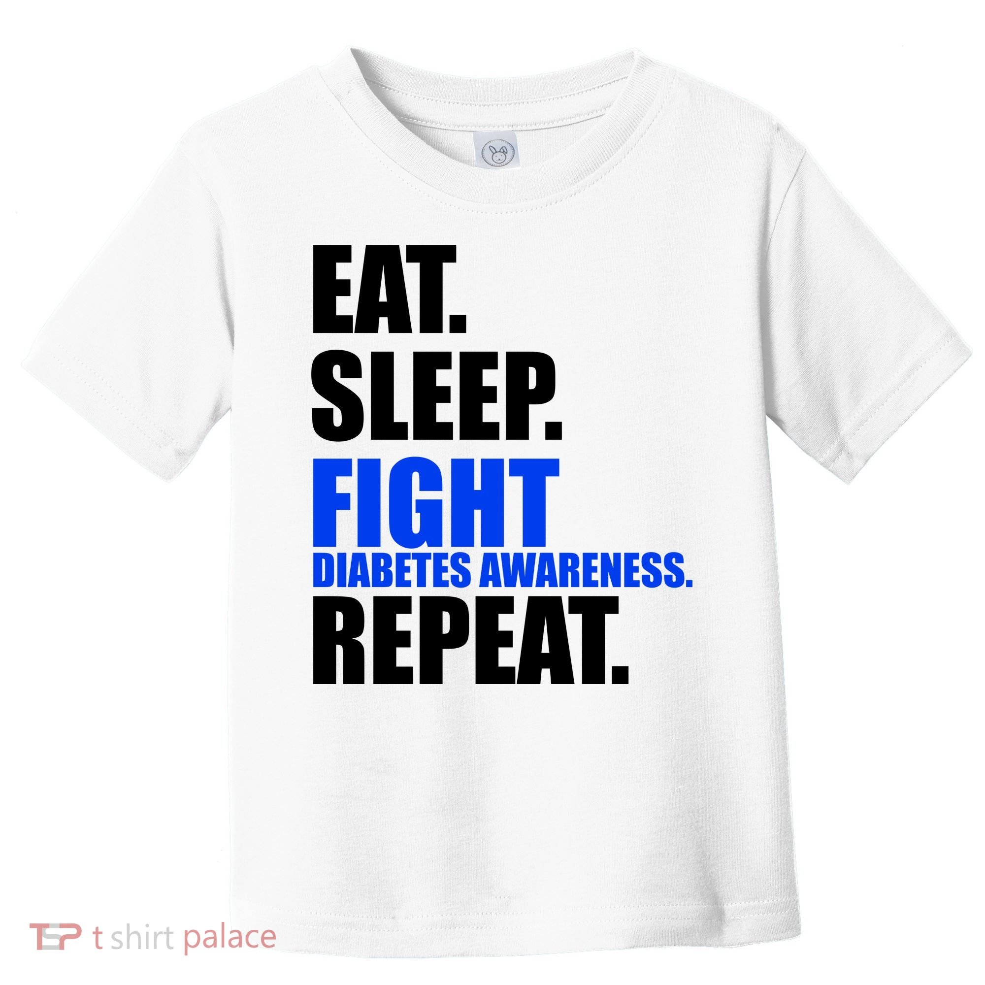 Eat Sleep Fight Diabetes Awareness Repeat Toddler T-Shirt