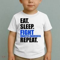 Eat Sleep Fight Diabetes Awareness Repeat Toddler T-Shirt thumb 2