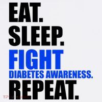 Eat Sleep Fight Diabetes Awareness Repeat Visor thumb 3