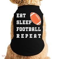 Eat Sleep Football Repeat Doggie Tank thumb 0