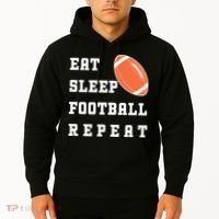Eat Sleep Football Repeat Hoodie thumb 2