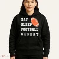 Eat Sleep Football Repeat Hoodie thumb 5