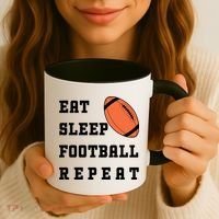 Eat Sleep Football Repeat Coffee Mug thumb 3