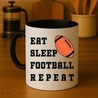 Eat Sleep Football Repeat Coffee Mug thumb 4