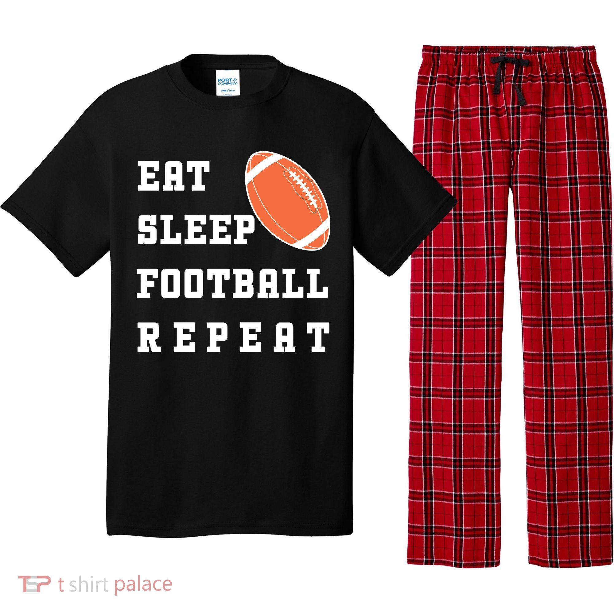 Eat Sleep Football Repeat Pajama Set