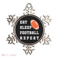 Eat Sleep Football Repeat Ornament thumb 0