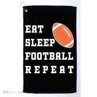 Eat Sleep Football Repeat Golf Towel thumb 0
