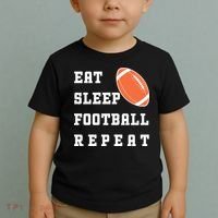 Eat Sleep Football Repeat Toddler T-Shirt thumb 2